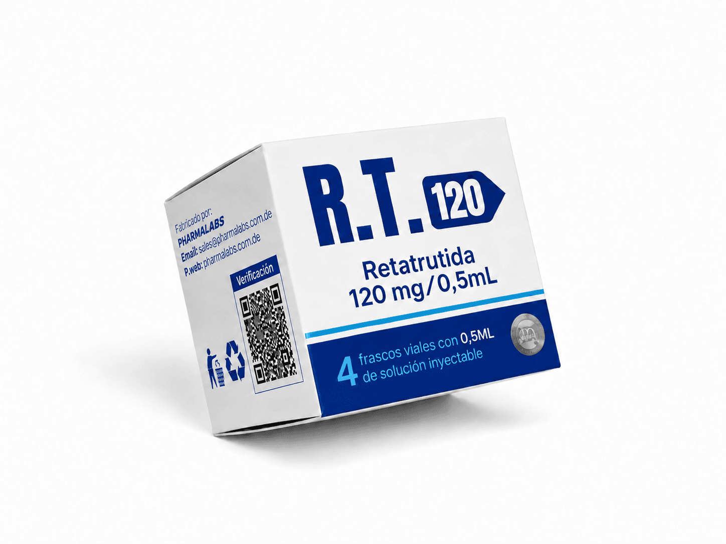 R.T. 120 box — Retatrutide 120 mg/0.5 mL, 4 vials of 0.5 mL